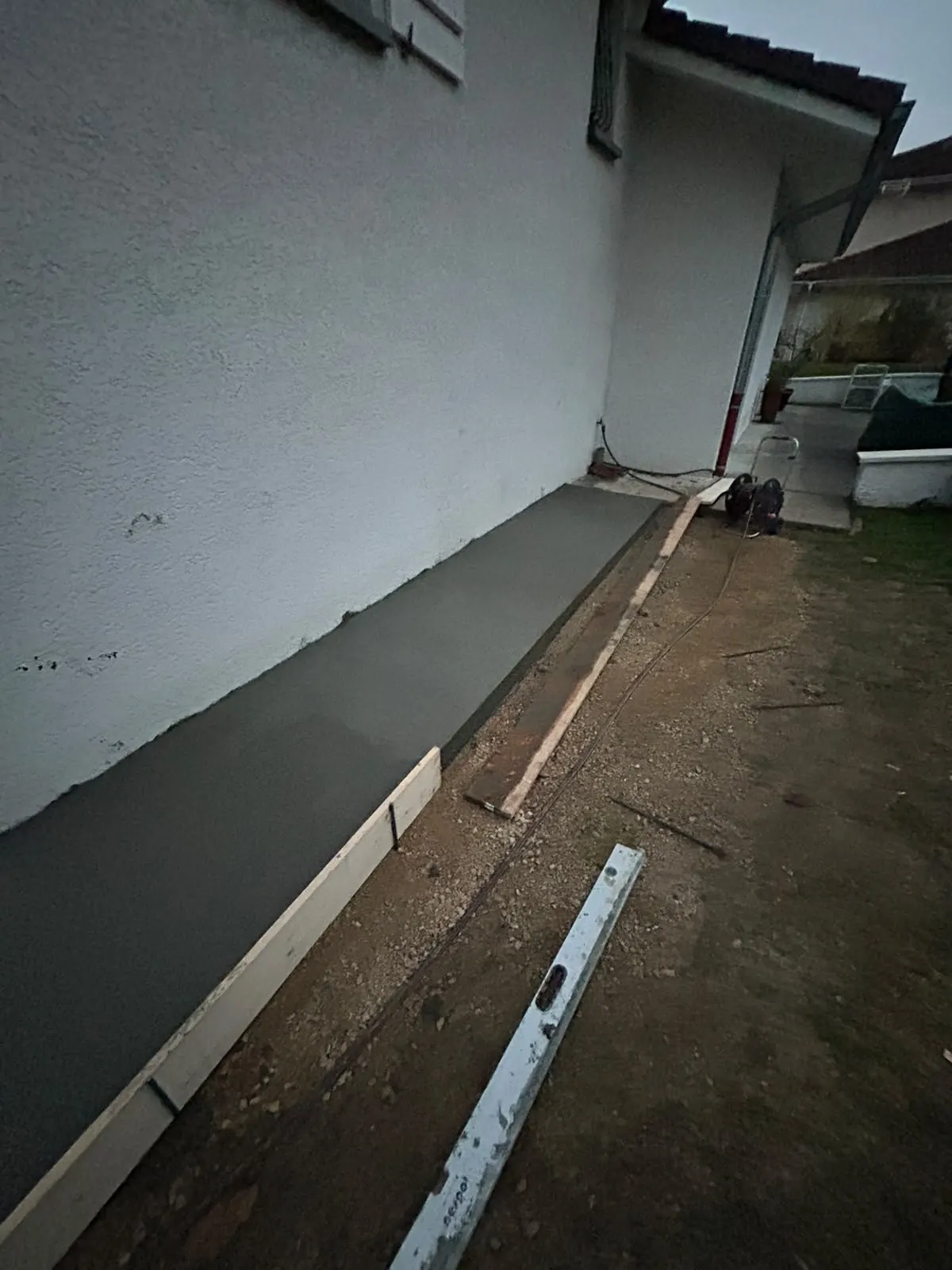 Dalle béton coulée
